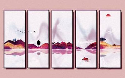 File ảnh File tranh gốc tổng hợp tranh dán nền tường đẹp K91227 (gốc) cho trang trí nhà hàng