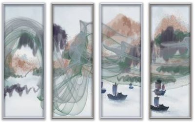 File PSD File tranh gốc tổng hợp tranh dán nền tường đẹp K91387 (gốc) cho designer