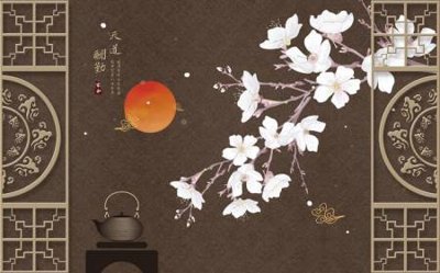 File ảnh File tranh gốc tổng hợp tranh dán nền tường đẹp K91694 (gốc) cho trang trí nhà hàng