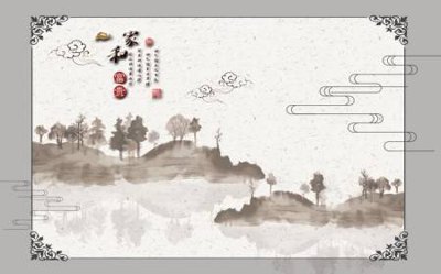 File PSD File tranh gốc tổng hợp tranh dán nền tường đẹp K91948 (gốc) nhiều lớp (multi-layer)