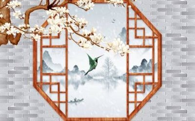 File gốc File tranh gốc tổng hợp tranh dán nền tường đẹp K92655 (PSD/TIFF) độ phân giải cao