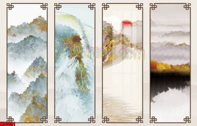 Tải file File tranh gốc tổng hợp tranh nền tường đẹp K93091 (ảnh gốc) file AI/EPS