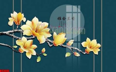 File gốc File tranh gốc tổng hợp tranh nền tường đẹp K93096 (in tráng gương) hiện đại