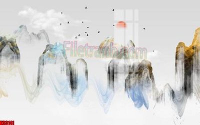 File in trần File tranh gốc tổng hợp tranh nền tường đẹp K93141 (bản gốc) phong cảnh