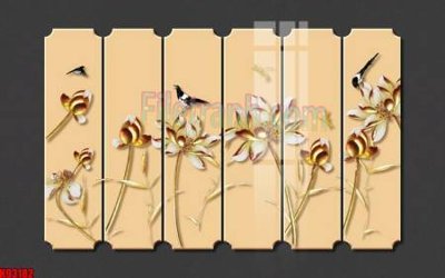 File gốc File tranh gốc tổng hợp tranh nền tường đẹp K93182 (in lụa) tranh phong thủy