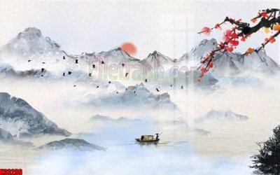 File in trần File tranh gốc tổng hợp tranh nền tường đẹp K93296 (bản gốc) mây trời