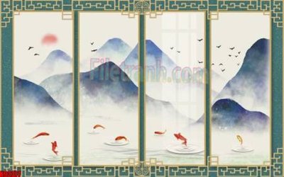 File gốc File tranh gốc tổng hợp tranh nền tường đẹp K93377 (chuẩn CMYK) cho nhà in