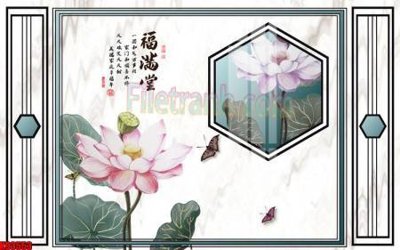 File tranh in trần 3D File tranh gốc tổng hợp tranh nền tường đẹp K93553 (ảnh gốc)