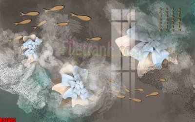 File gốc File tranh gốc tổng hợp tranh nền tường đẹp K93805 (cho in ấn) độc quyền