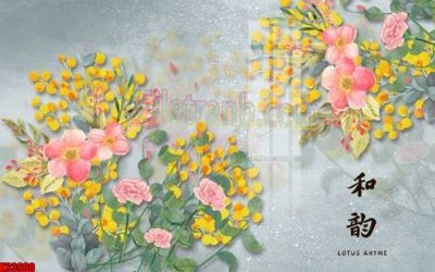 File tranh File tranh gốc tổng hợp tranh nền tường đẹp K93990 (bản gốc) in lụa dán tường