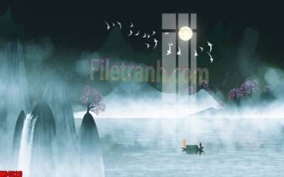 File tranh trang trí File tranh gốc tổng hợp tranh nền tường đẹp K94020 (tải file gốc)