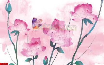 File PSD File tranh gốc tổng hợp tranh nền tường đẹp K94042 (gốc) nhiều lớp (multi-layer)