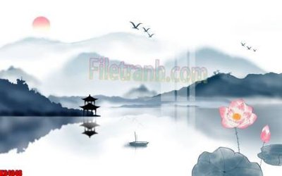 File gốc File tranh gốc tổng hợp tranh nền tường đẹp K94048 (in mica) làm bảng hiệu