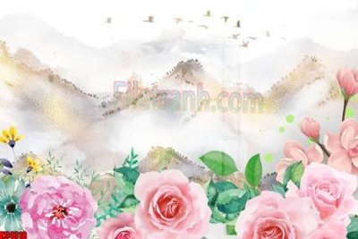 File gốc File tranh gốc tổng hợp tranh nền tường đẹp K94318 (in lụa) tranh phong thủy