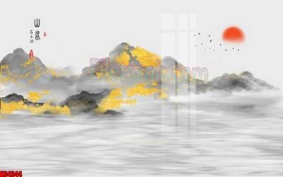 File tranh gốc in trần nhà File tranh gốc tổng hợp tranh nền tường đẹp K94344 3D