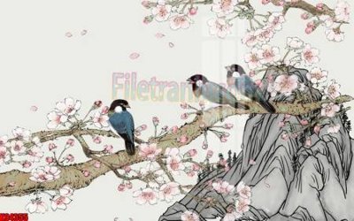 File ảnh File tranh gốc tổng hợp tranh nền tường đẹp K94355 (gốc) in PP, decal