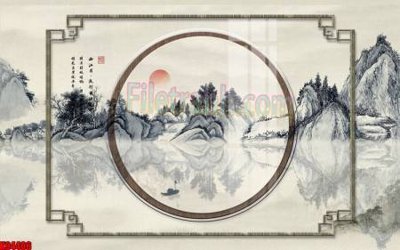 File tranh in trần 3D File tranh gốc tổng hợp tranh nền tường đẹp K94406 (ảnh gốc)