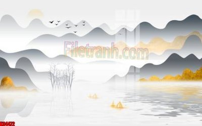 File gốc File tranh gốc tổng hợp tranh nền tường đẹp K94472 (in lụa) tranh mã đáo