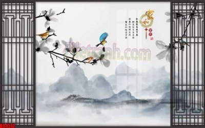 Ảnh gốc File tranh gốc tổng hợp tranh nền tường đẹp K94512 (nét căng) in mica