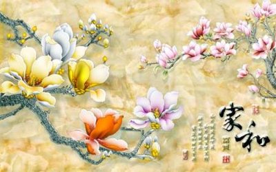 File tranh in trần 3D File tranh gốc tổng hợp tranh nền tường đẹp K95031 (ảnh gốc)