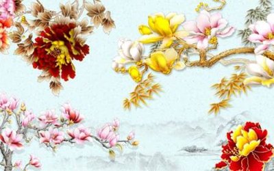 Tải file File tranh gốc tổng hợp tranh nền tường đẹp K95622 (PSD) cho in ấn quảng cáo