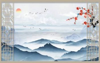 File gốc File tranh gốc tổng hợp tranh nền tường đẹp K95803 (phiên bản chuẩn) để in ấn