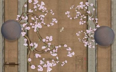 File PSD File tranh gốc tổng hợp tranh nền tường đẹp K95929 (gốc) nhiều lớp (multi-layer)