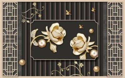 File tranh File tranh gốc tổng hợp tranh nền tường đẹp K95940 (bản gốc) in lụa 3D