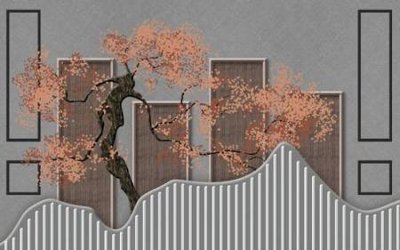 File PSD File tranh gốc tổng hợp tranh nền tường đẹp K95977 (gốc) nhiều lớp (multi-layer)