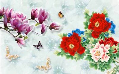 File tranh in trần 3D File tranh gốc tổng hợp tranh nền tường đẹp K96069 (ảnh gốc)