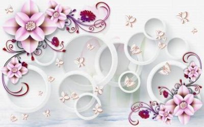 File gốc File tranh gốc tổng hợp tranh nền tường đẹp K96559 (in lụa) hoa văn cổ điển