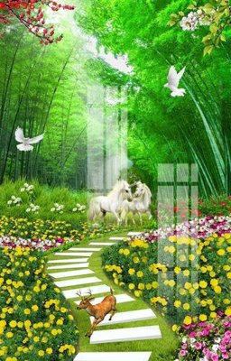 File gốc File gốc in tranh tổng hợp K9696 (in lụa) tranh mã đáo