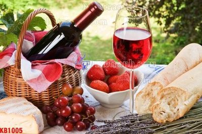 File in trần File in kính bếp KB1005 (bản gốc) phong cảnh