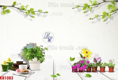 Download file tranh File in kính bếp KB1083 (file gốc PSD)