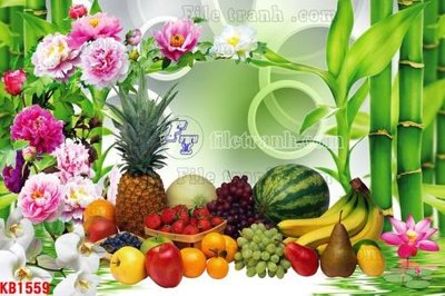 File in trần File in kính bếp KB1559 (bản gốc) mây trời