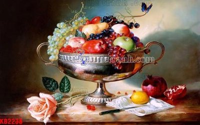 File tranh File in kính bếp KB2238 (bản gốc) treo phòng ăn