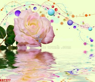 File in trần File in kính bếp KB2327 (bản gốc) phong cảnh