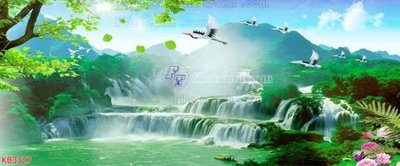 File tranh File in kính bếp KB3327 (file gốc) chủ đề phong thủy