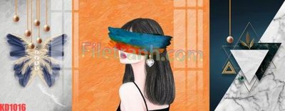 File gốc File gốc in tranh nền tường tổng hợp KD1016 (in lụa) họa tiết 3D