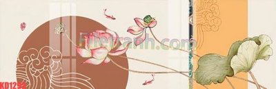 Tải file File gốc in tranh nền tường tổng hợp KD1293 (gốc) chủ đề hoa sen