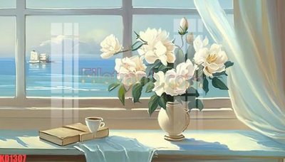 Download file gốc File gốc in tranh nền tường tổng hợp KD1307 (in lụa) hoa lá