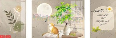 File ảnh File gốc in tranh nền tường tổng hợp KD1495 (gốc) trang trí khách sạn