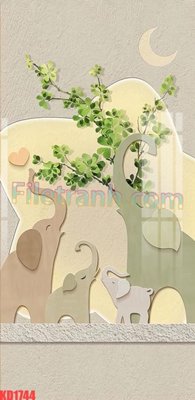 File in mica File gốc in tranh nền tường tổng hợp KD1744 (bản gốc) sắc sảo