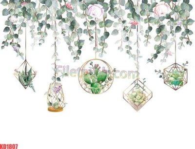 File in mica File gốc in tranh nền tường tổng hợp KD1807 (bản gốc) siêu trong