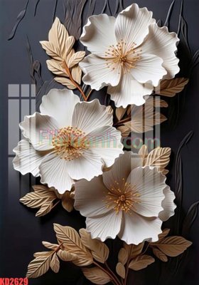 File gốc File gốc in tranh nền tường tổng hợp KD2629 (in lụa) hoa văn cổ điển