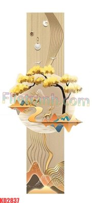 Download file gốc File gốc in tranh nền tường tổng hợp KD2837 (in mica) 3D