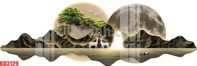 File tranh PSD File gốc in tranh nền tường tổng hợp KD3129 chất lượng cao