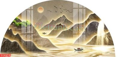 File tranh in trần 3D File gốc in tranh nền tường tổng hợp KD3147 (ảnh gốc)