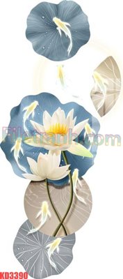 Ảnh gốc File gốc in tranh nền tường tổng hợp KD3390 (độ nét cao) in mica