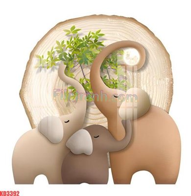 File in trần File gốc in tranh nền tường tổng hợp KD3392 (bản gốc 3D) sống động